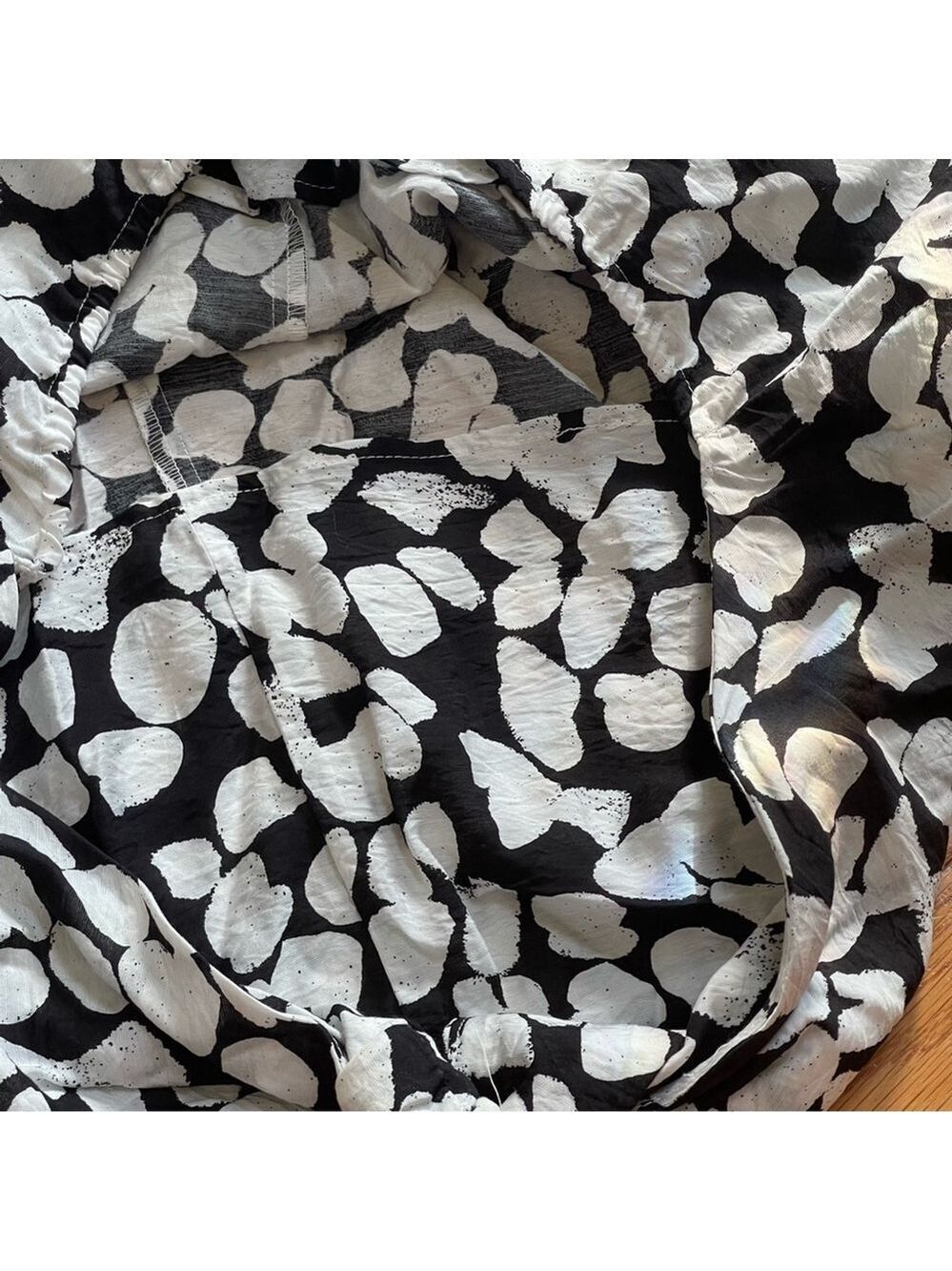 Mango Monochrome Floral Halter Mini Swing Dress Sz 10 Resortwear, Beach Club - Picture 15 of 15